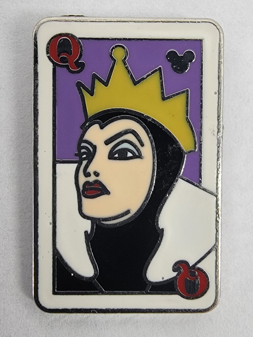 DISNEY Pin Trading ~ Deck/Playing Cards 3/5 ~ Evil Queen ~ Hidden Mickey ~ 2014